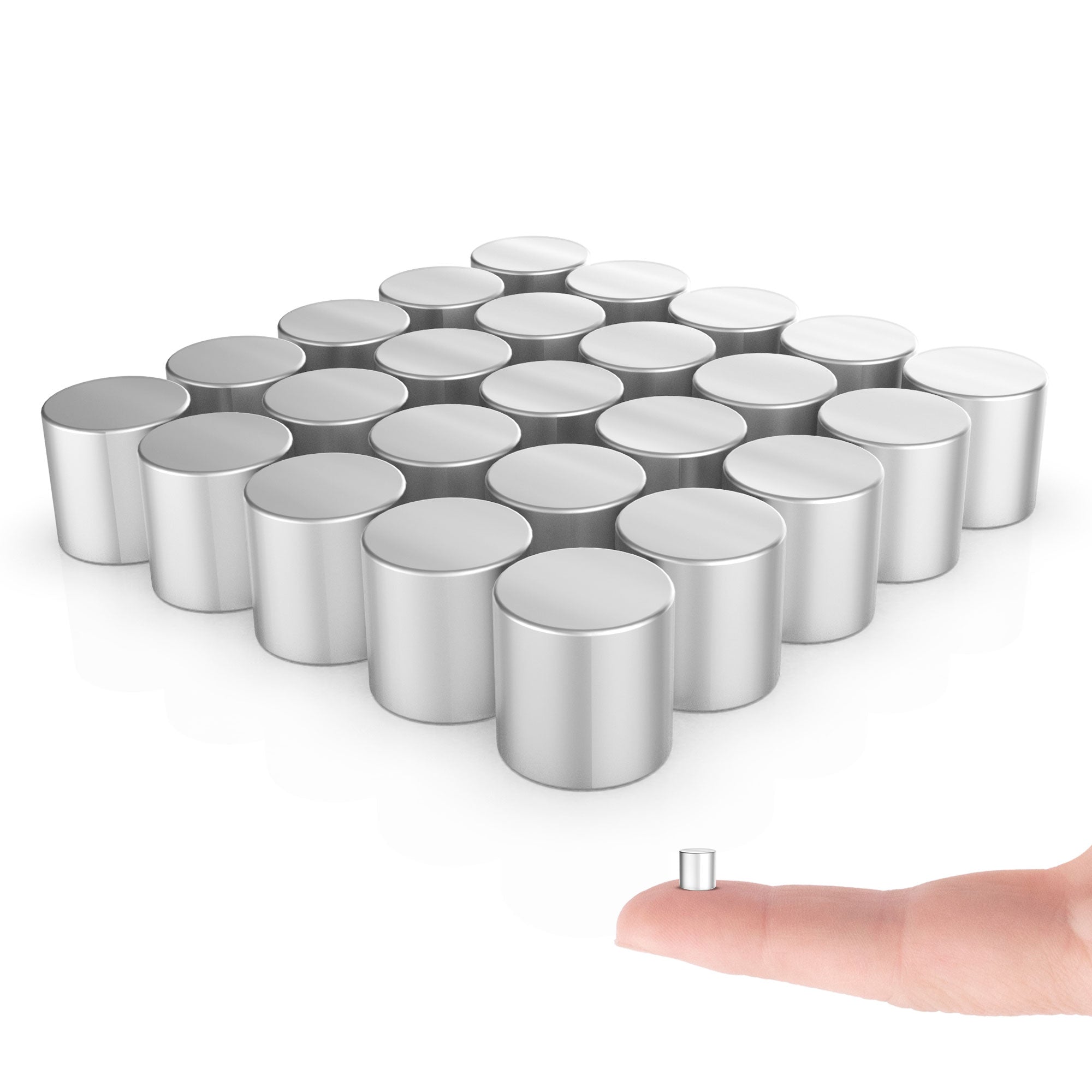 25mm X 5mm N52 Neodymium Magnets – Super Strong Rare Earth Disc Magnets (Round, Nickel Coated)